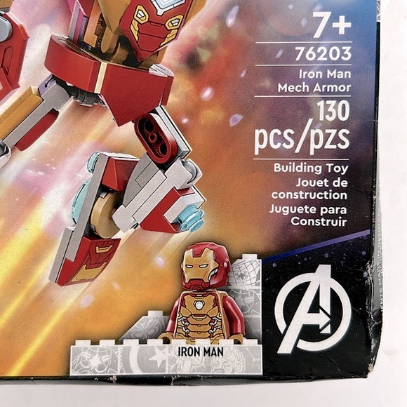 Lego Marvel Avengers 76203 Iron Man Mech Armor NWOT Factory Sealed Ages 7+ Toy - Picture 11 of 13